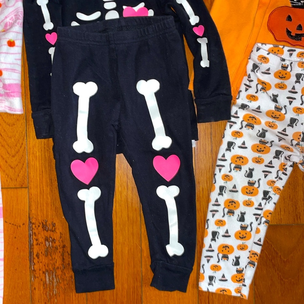 Halloween Themed Pajama Set bundle lot skeleton kitty itsy bitsy spider 18 mo 3t - Picture 7 of 9